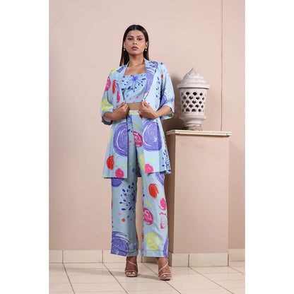 GAGAN VOHRA Fox Coral Co-Ord Set - Blue