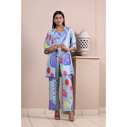 GAGAN VOHRA Fox Coral Co-Ord Set - Blue