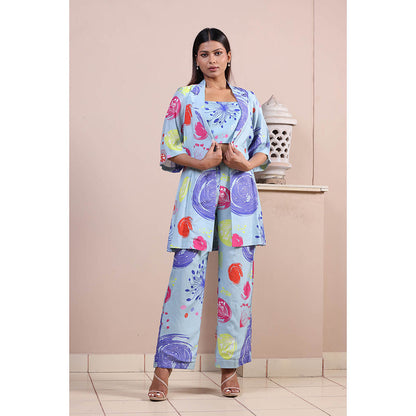 GAGAN VOHRA Fox Coral Co-Ord Set - Blue