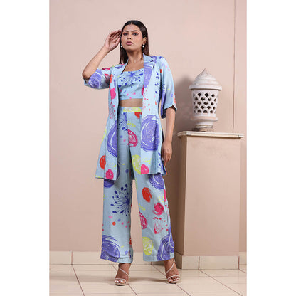GAGAN VOHRA Fox Coral Co-Ord Set - Blue