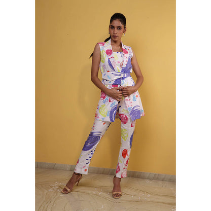 GAGAN VOHRA Elkhorn Coral Co-Ord Set - White