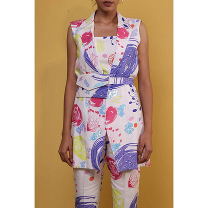 GAGAN VOHRA Elkhorn Coral Co-Ord Set - White