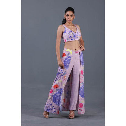 GAGAN VOHRA Citrus Reef Style Co-Ord Set - Lavender