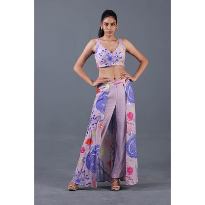 GAGAN VOHRA Citrus Reef Style Co-Ord Set - Lavender
