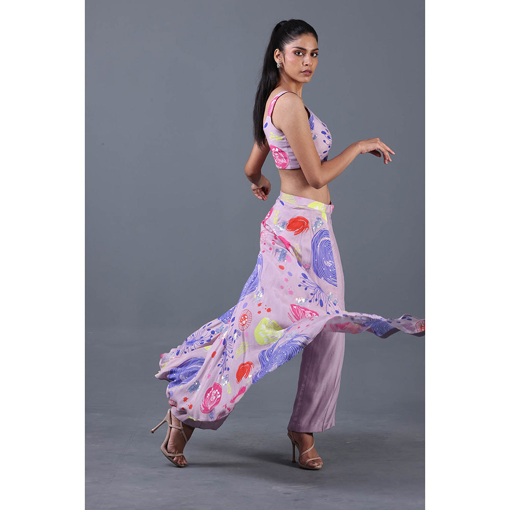 GAGAN VOHRA Citrus Reef Style Co-Ord Set - Lavender