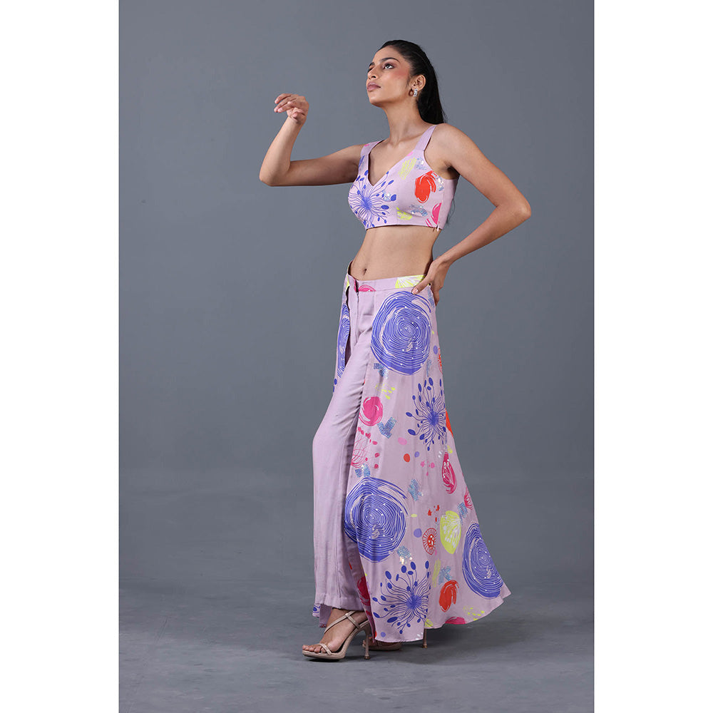 GAGAN VOHRA Citrus Reef Style Co-Ord Set - Lavender