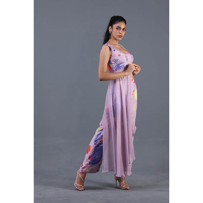 GAGAN VOHRA Tipped Drape Co-Ord Set - Lavender