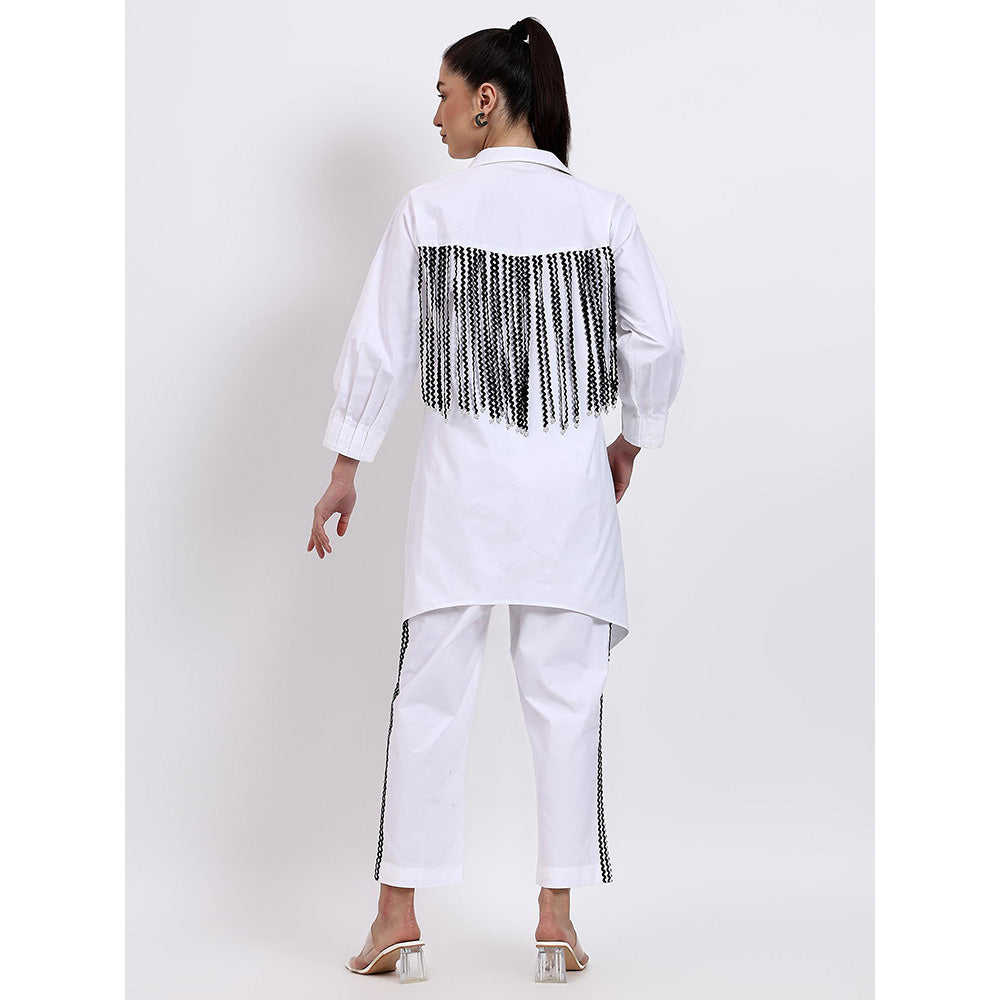 GAGAN VOHRA Womens Embroidered White Co-Ord Set