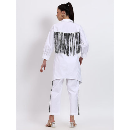 GAGAN VOHRA Womens Embroidered White Co-Ord Set