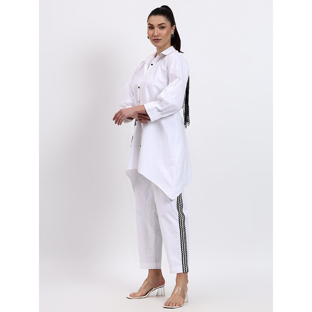 GAGAN VOHRA Womens Embroidered White Co-Ord Set