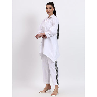 GAGAN VOHRA Womens Embroidered White Co-Ord Set