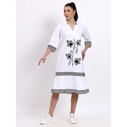 GAGAN VOHRA Womens Embroidered White Dress