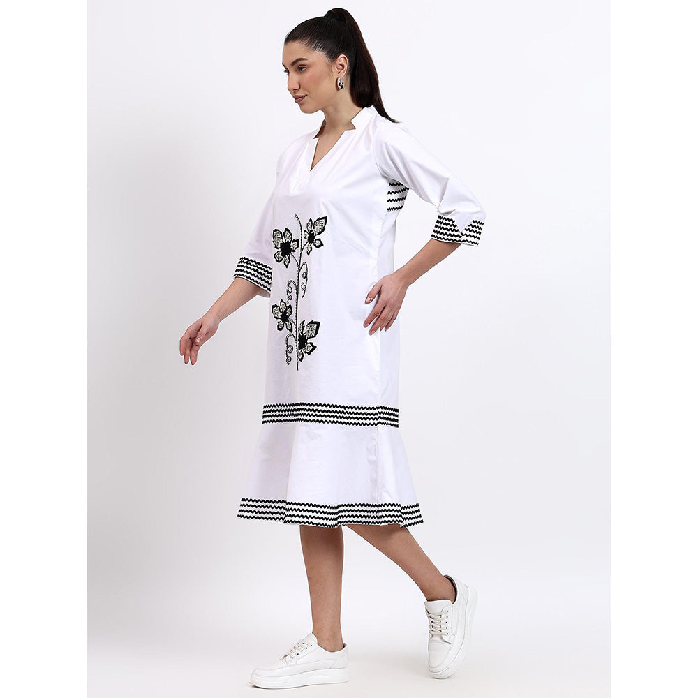 GAGAN VOHRA Womens Embroidered White Dress