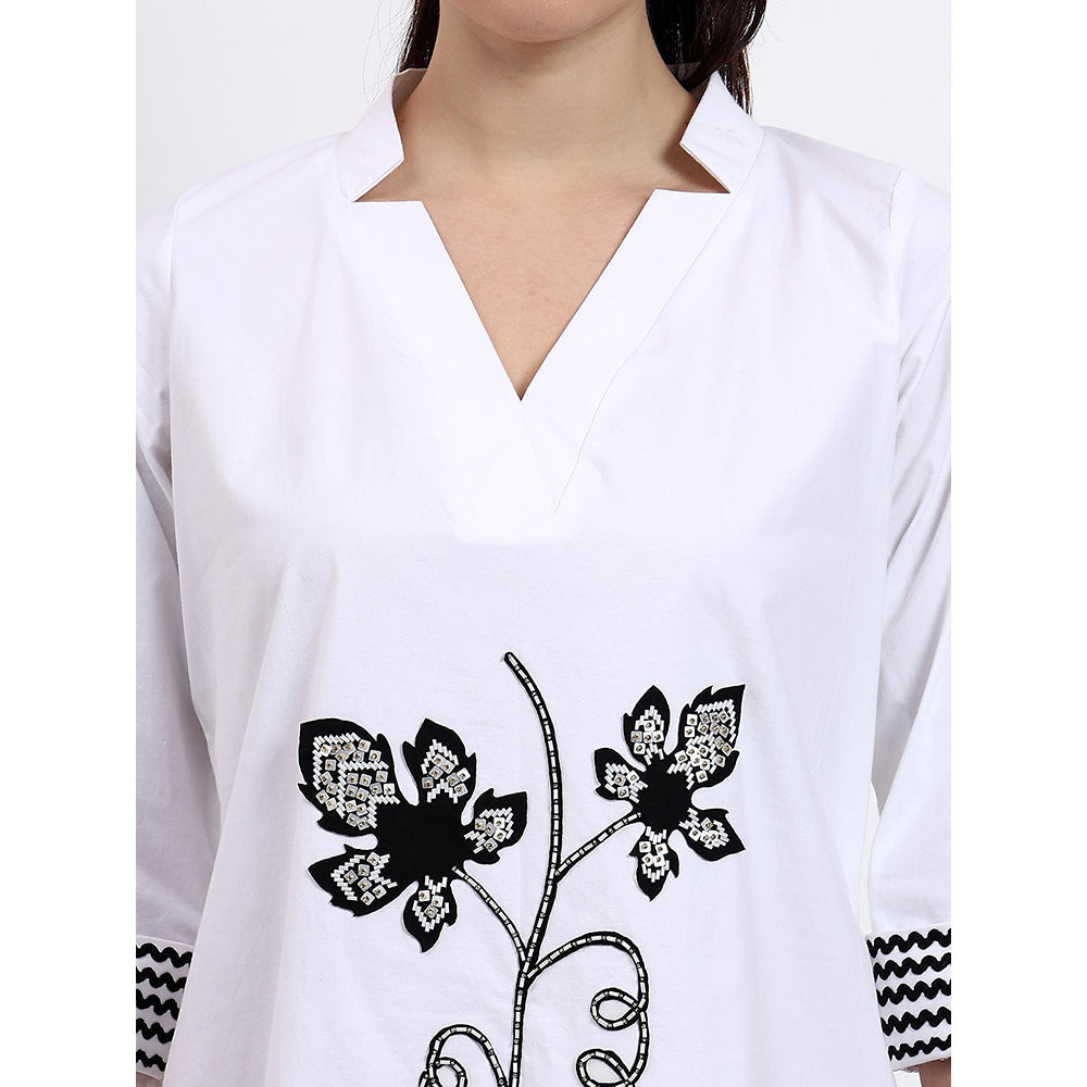 GAGAN VOHRA Womens Embroidered White Dress