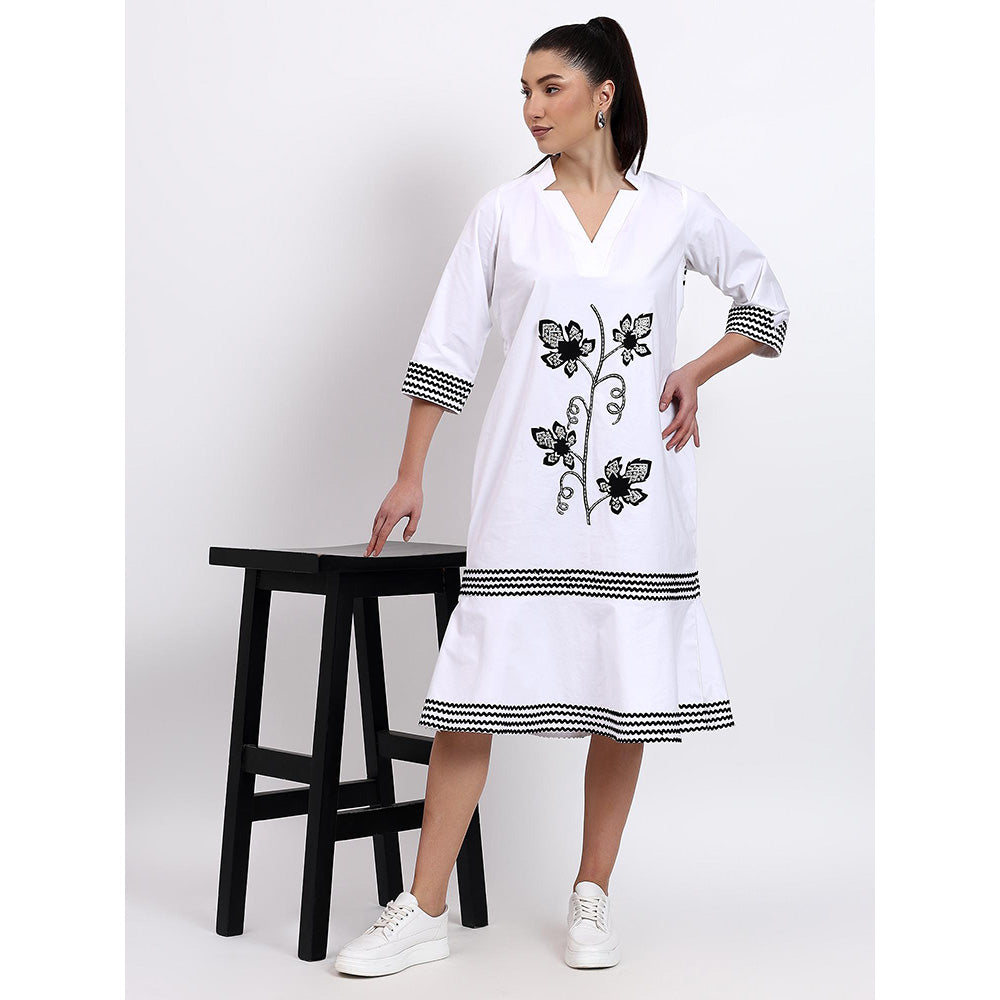 GAGAN VOHRA Womens Embroidered White Dress