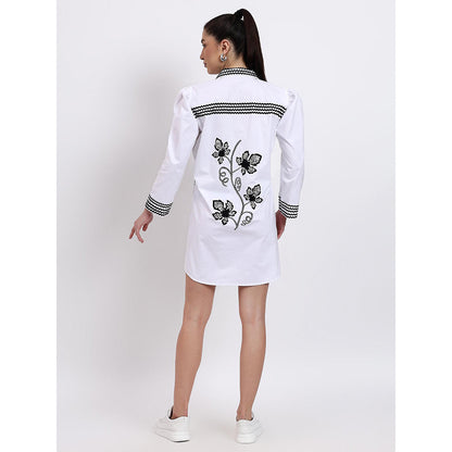 GAGAN VOHRA Womens Embroidered White Dress