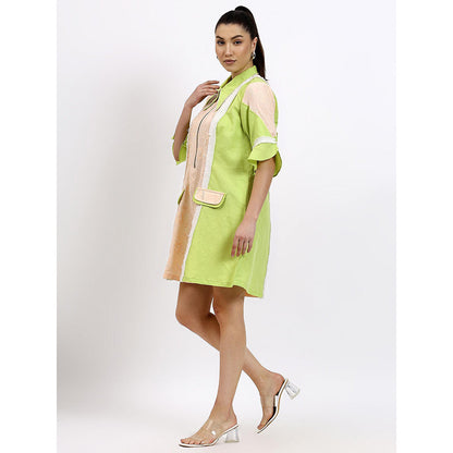 GAGAN VOHRA Womens Colorblock Multi-Color Dress