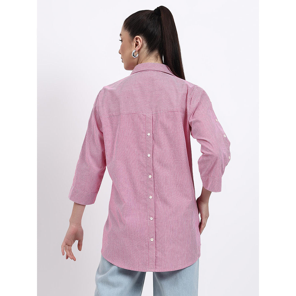 GAGAN VOHRA Womens Embroidered Pink Shirt