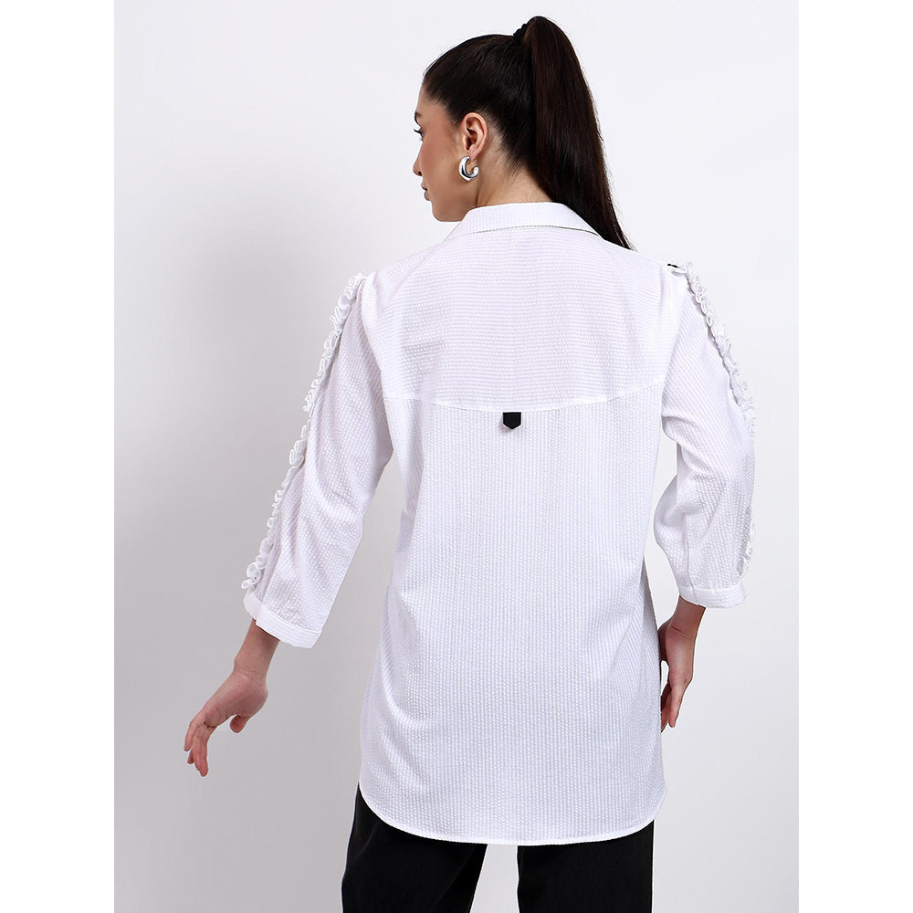 GAGAN VOHRA Womens Embroidered White Shirt