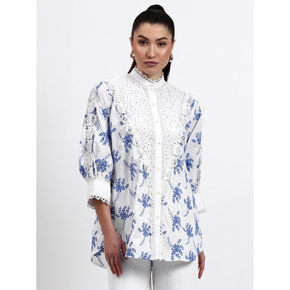 GAGAN VOHRA Womens Embroidered White Shirt