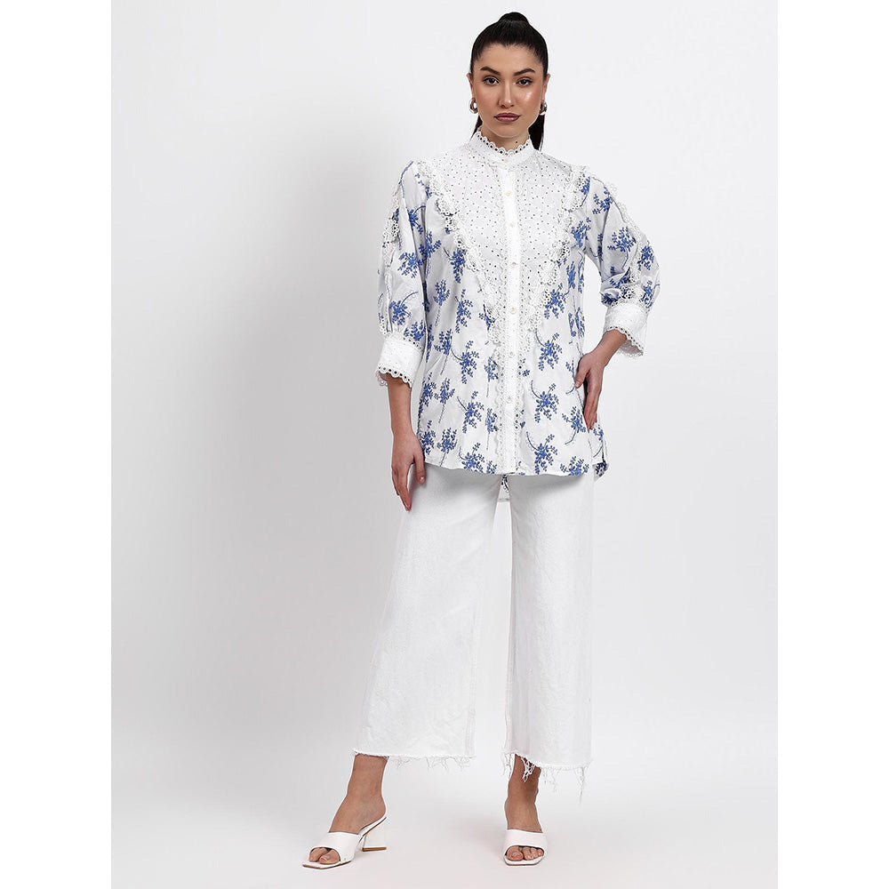 GAGAN VOHRA Womens Embroidered White Shirt