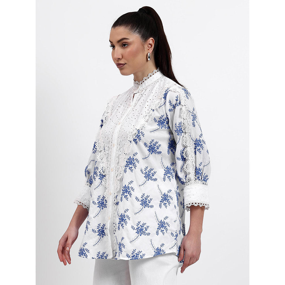 GAGAN VOHRA Womens Embroidered White Shirt
