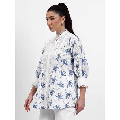 GAGAN VOHRA Womens Embroidered White Shirt