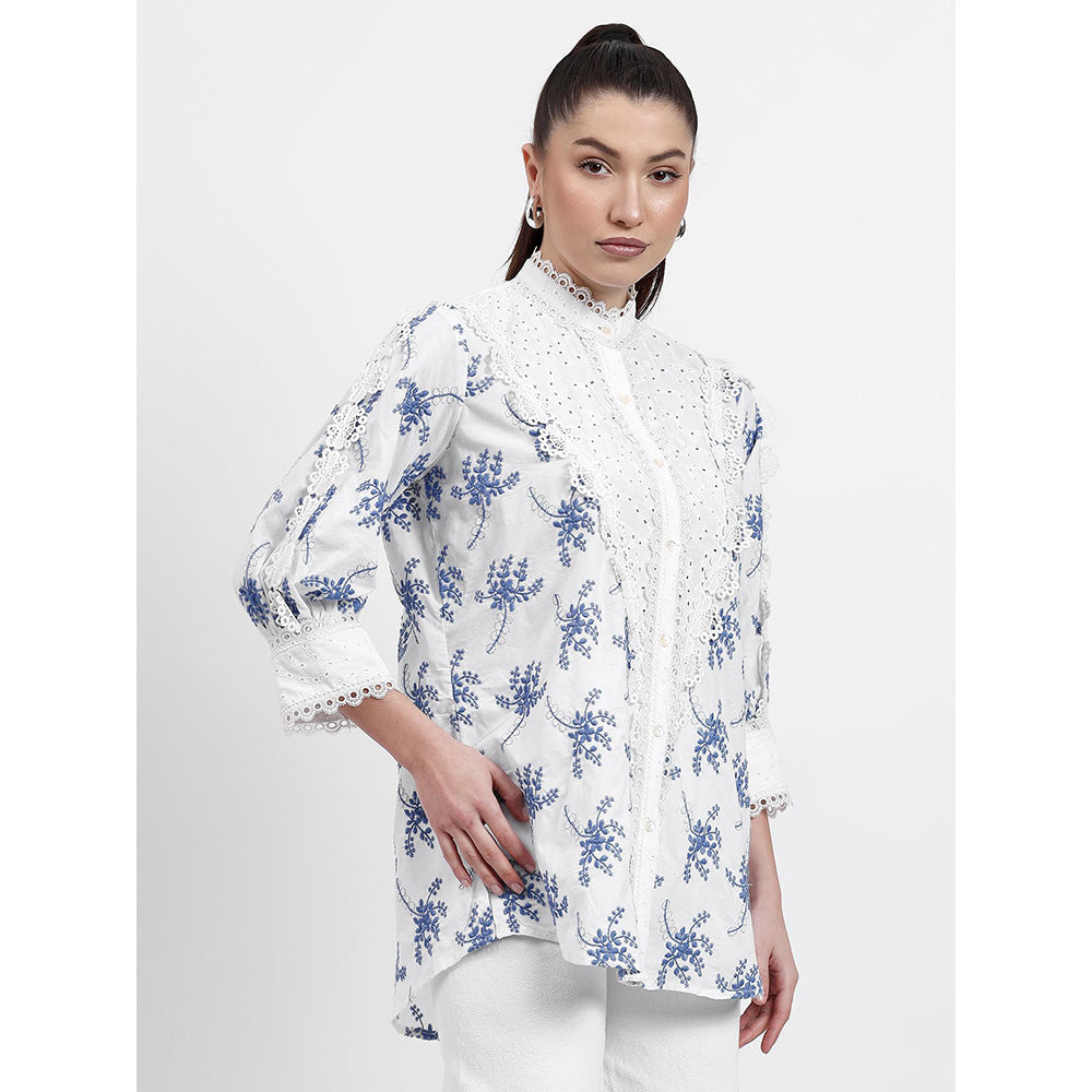 GAGAN VOHRA Womens Embroidered White Shirt