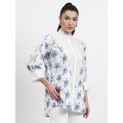 GAGAN VOHRA Womens Embroidered White Shirt