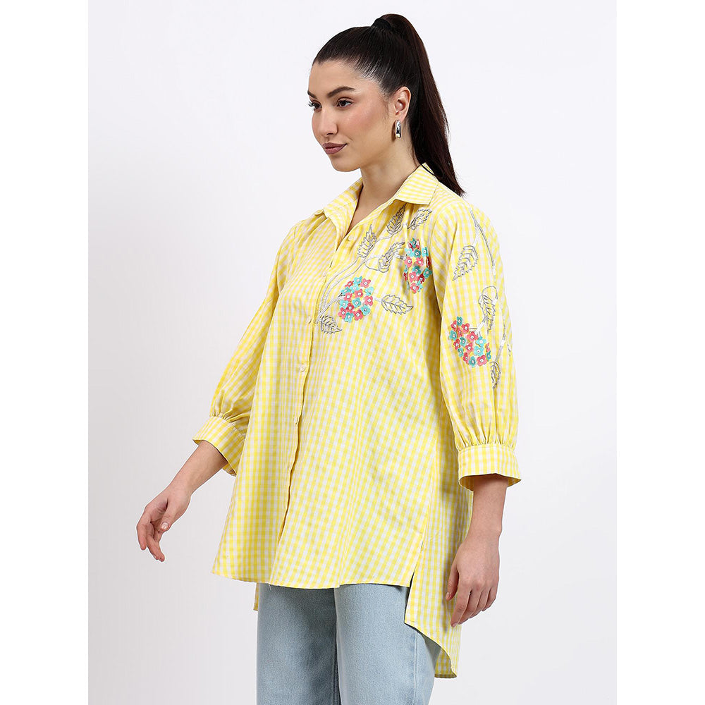 GAGAN VOHRA Womens Embroidered Yellow Shirt