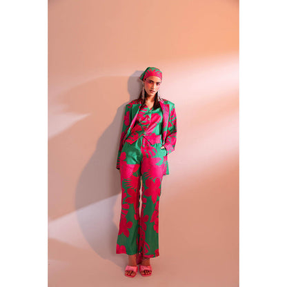 Gazab By Miku Kumar Pink Louvre Love Paris Co-Ord (Set of 2)