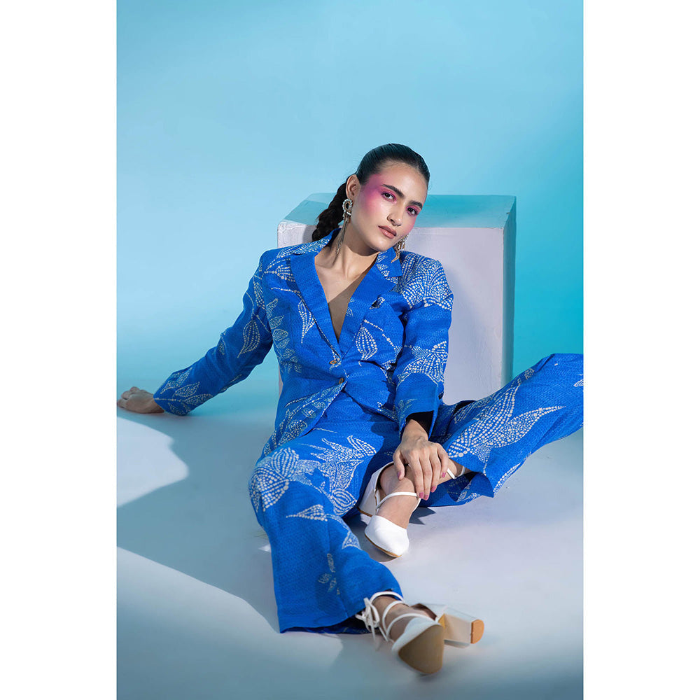 Gazab By Miku Kumar Prussian Blue Co-Ord (Set of 2)