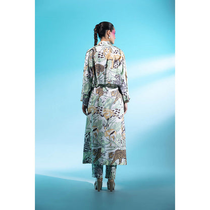 Gazab By Miku Kumar White Montmartre Magic Paris Co-Ord (Set of 3)