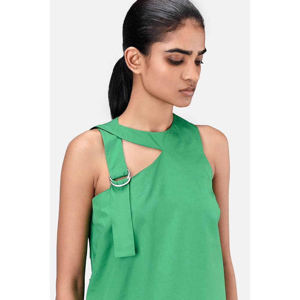 Genes Lecoanet Hemant A-Line Dress with Asymmetric Cross-Over Straps
