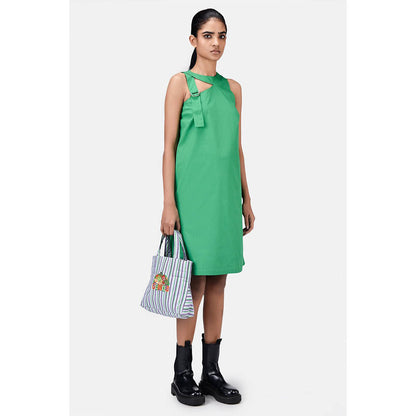 Genes Lecoanet Hemant A-Line Dress with Asymmetric Cross-Over Straps