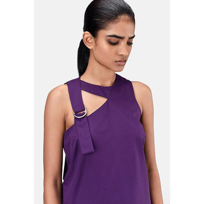 Genes Lecoanet Hemant A-Line Dress with Asymmetric Cross-Over Straps