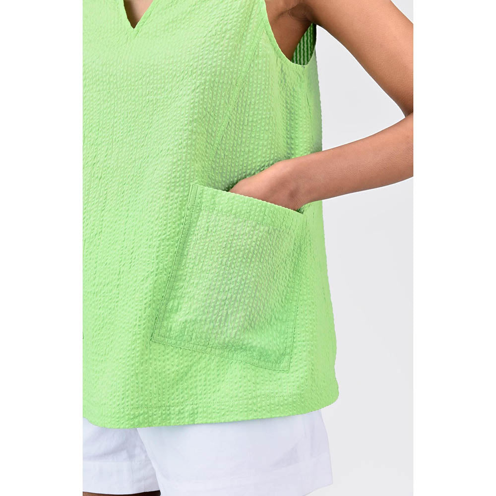 Genes Lecoanet Hemant A-Line Sleeveless Top with V-Neck