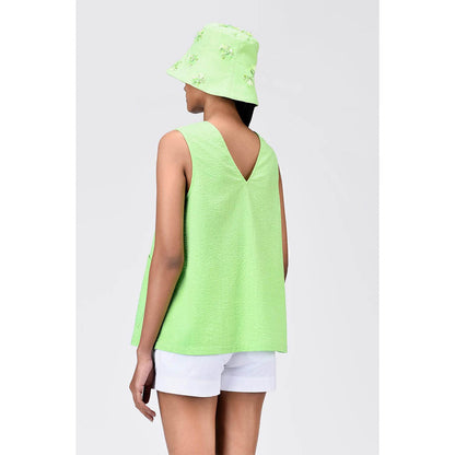 Genes Lecoanet Hemant A-Line Sleeveless Top with V-Neck
