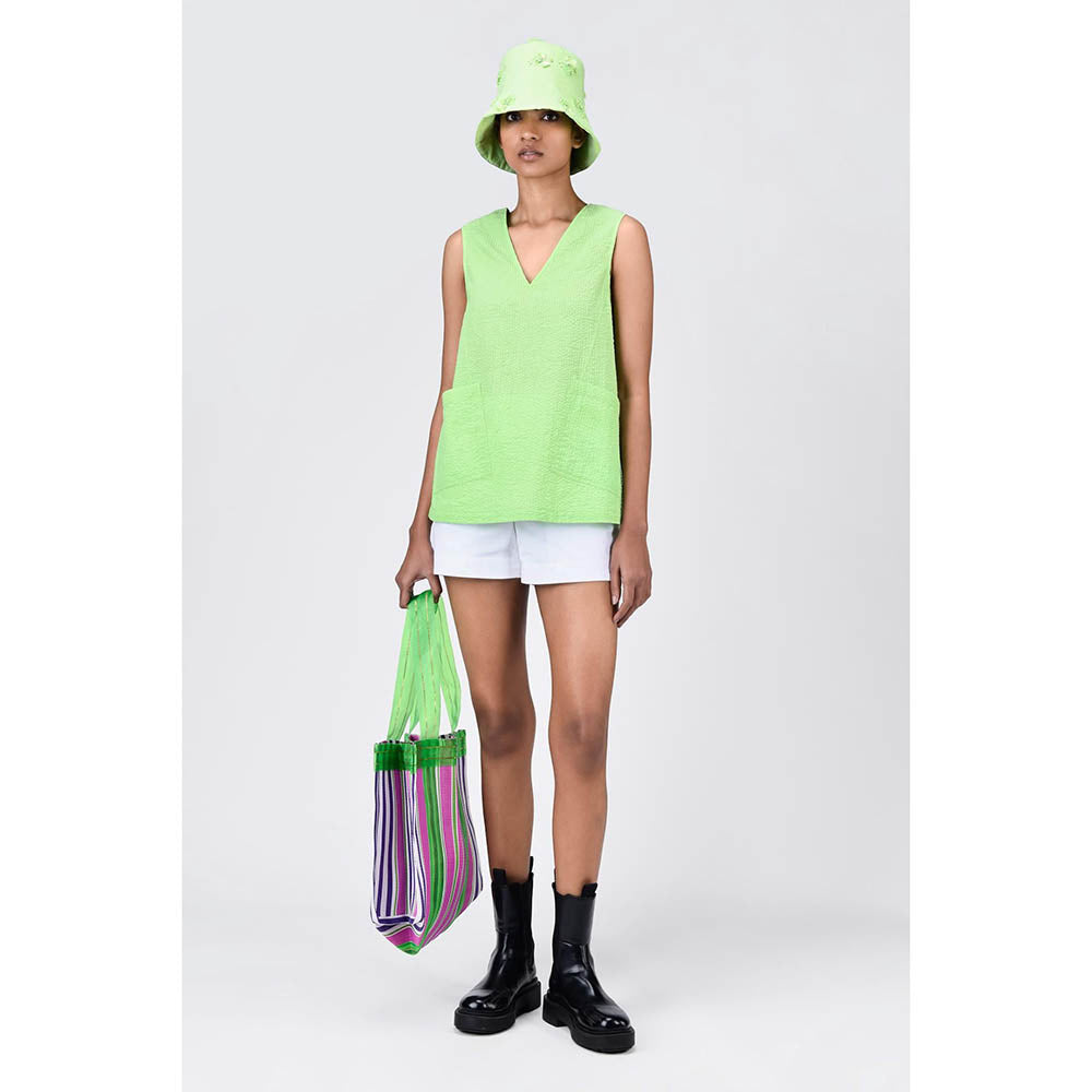 Genes Lecoanet Hemant A-Line Sleeveless Top with V-Neck