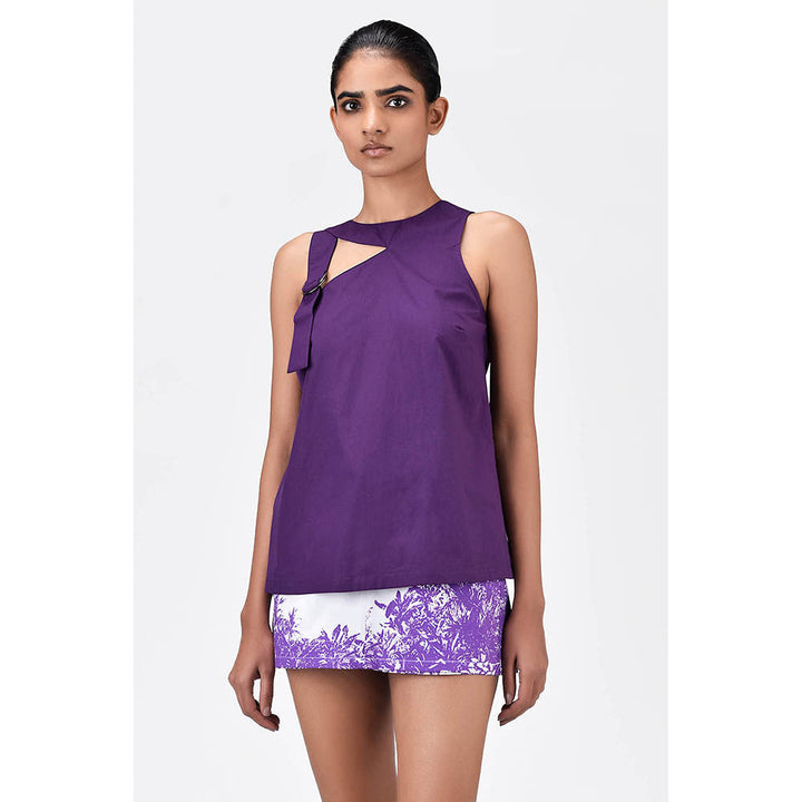 Genes Lecoanet Hemant A Line Sleeveless Dress With Crossover Straps