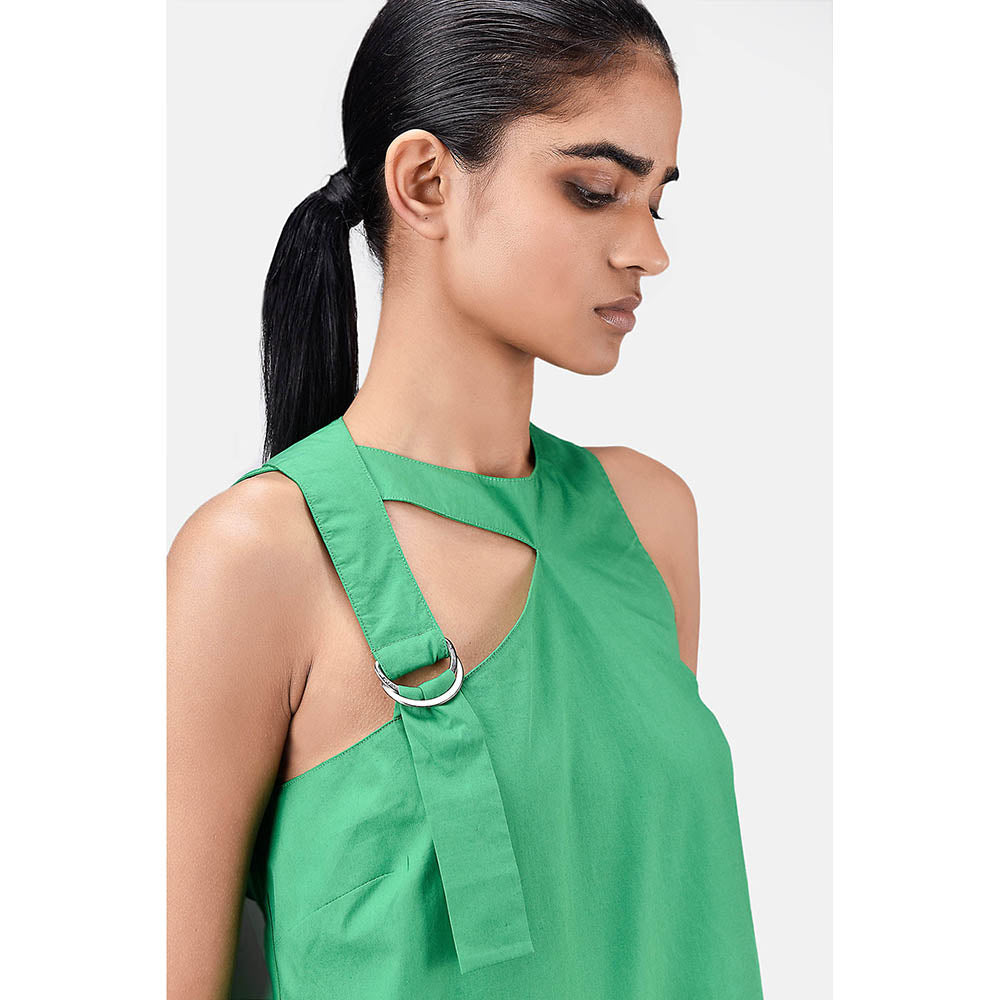 Genes Lecoanet Hemant A Line Sleeveless Dress With Crossover Straps