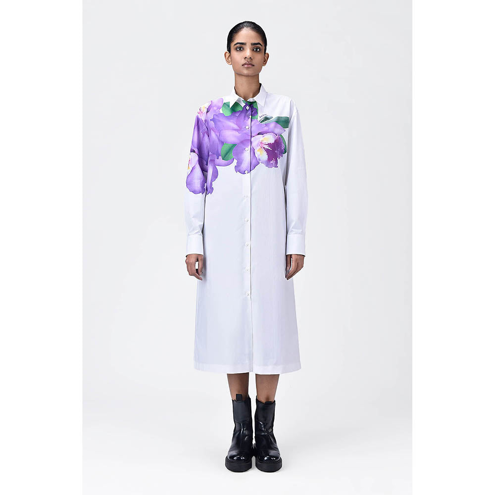 Genes Lecoanet Hemant Easy Fit Shirt Dress With Floral Print