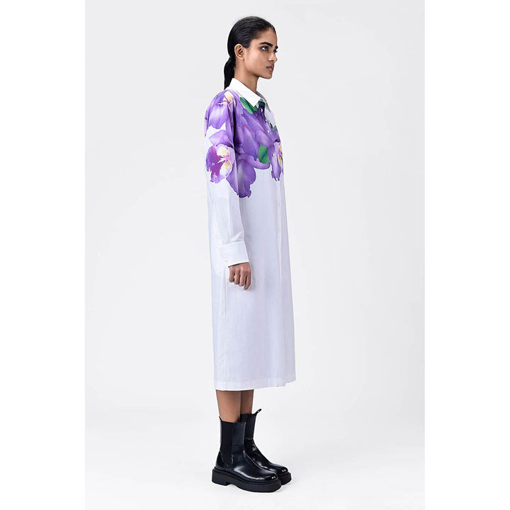 Genes Lecoanet Hemant Easy Fit Shirt Dress With Floral Print