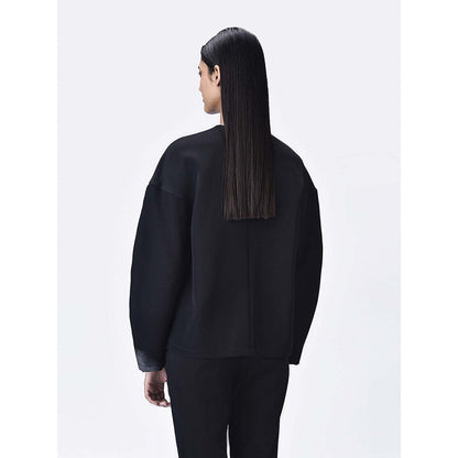 Genes Lecoanet Hemant Women Round Neck Black Printed Sweatshirt