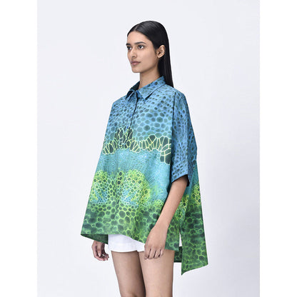Genes Lecoanet Hemant Women Button Placket Cotton Printed Shirt