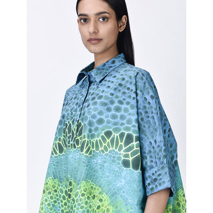 Genes Lecoanet Hemant Women Button Placket Cotton Printed Shirt