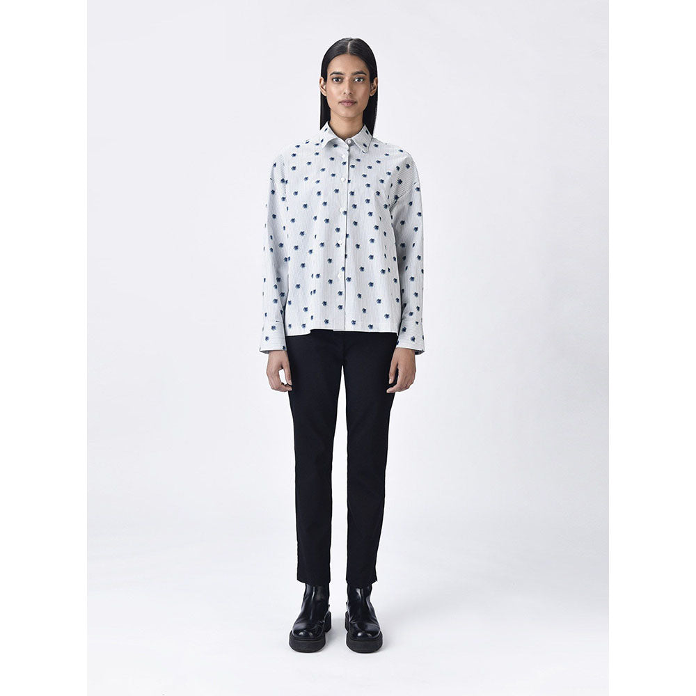 Genes Lecoanet Hemant Women Button Placket Cotton Printed Shirt