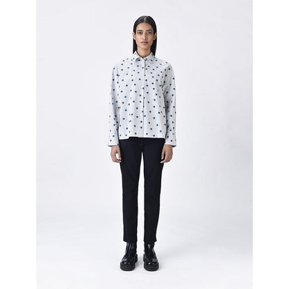 Genes Lecoanet Hemant Women Button Placket Cotton Printed Shirt