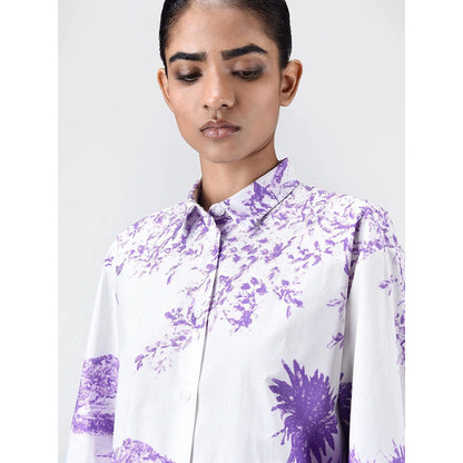 Genes Lecoanet Hemant Women Purple Long Sleeve Printed Shirt