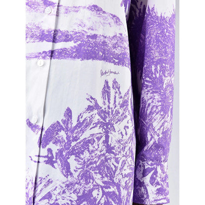 Genes Lecoanet Hemant Women Purple Long Sleeve Printed Shirt